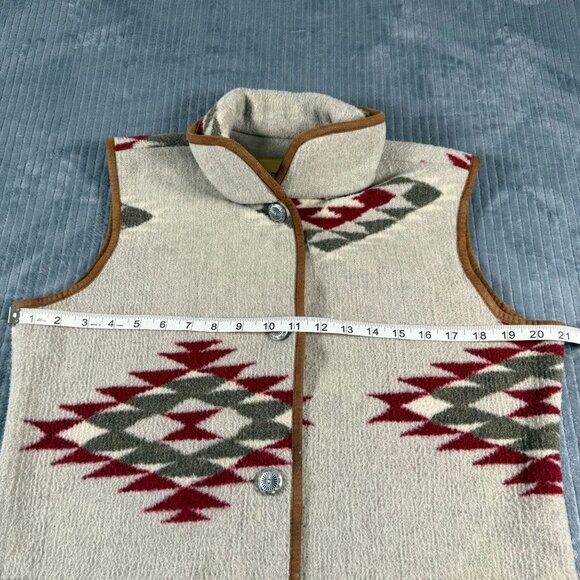 Upcountry By Du Monde Aztec Southwestern Vest Womens Medium Fleece - Picture 6 of 6